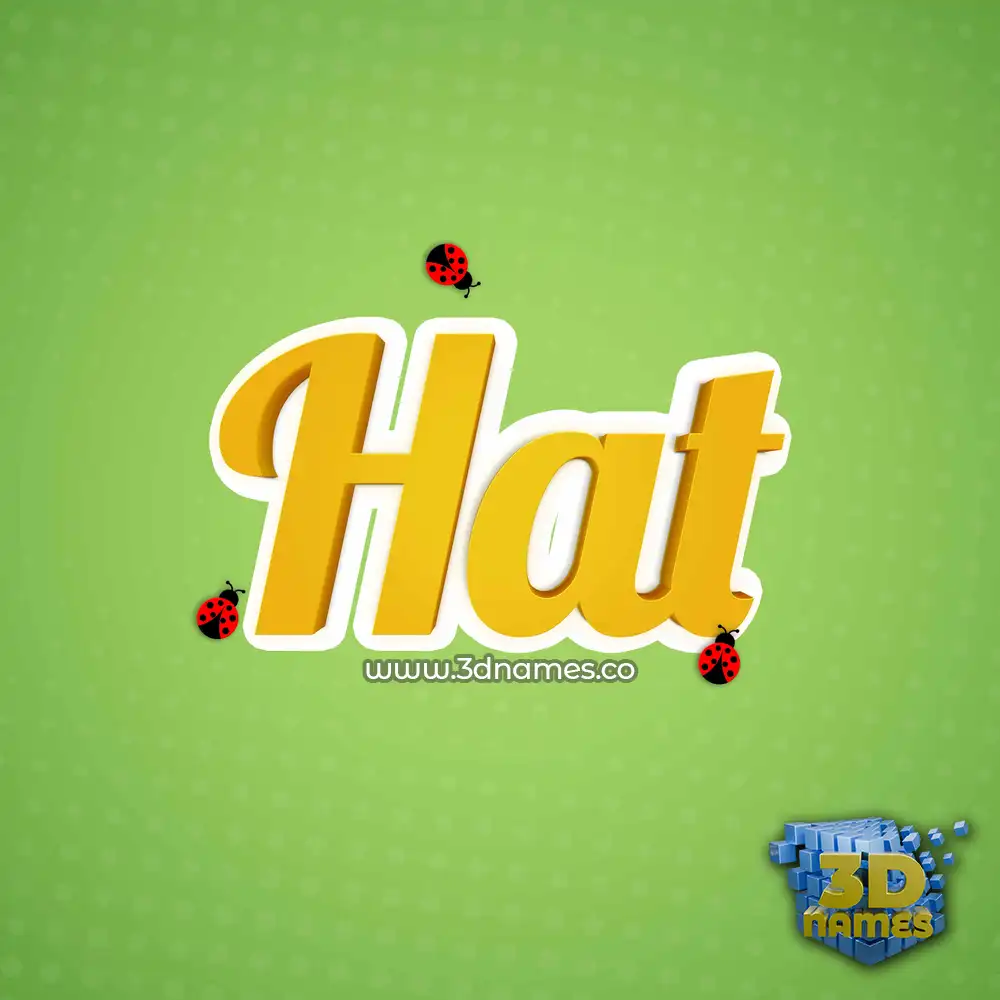 hat in Ladybugs style - 3D name wallpaper