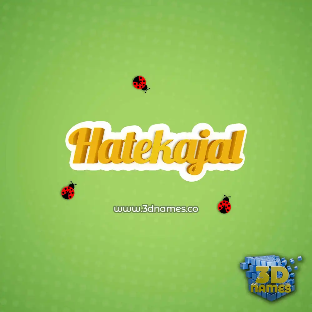 hatekajal in Ladybugs style - 3D name wallpaper