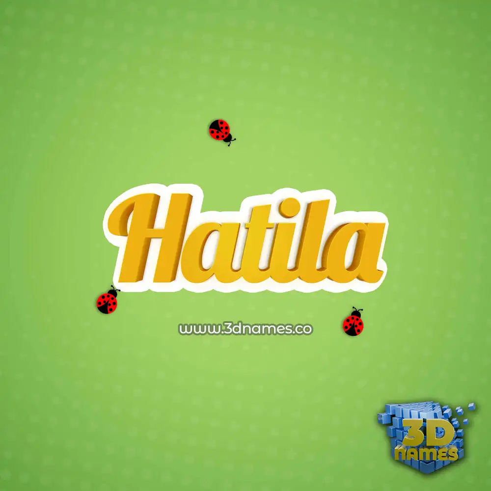 hatila in Ladybugs style - 3D name wallpaper
