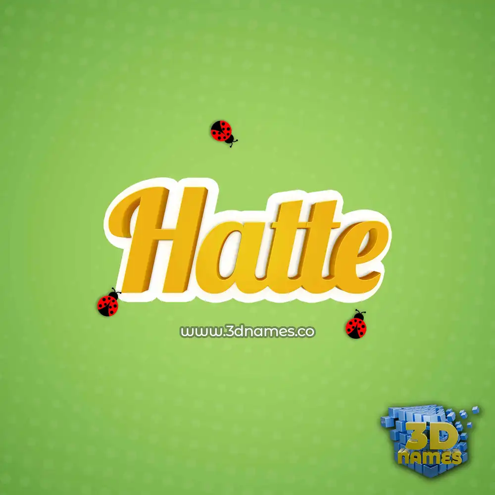 hatte in Ladybugs style - 3D name wallpaper