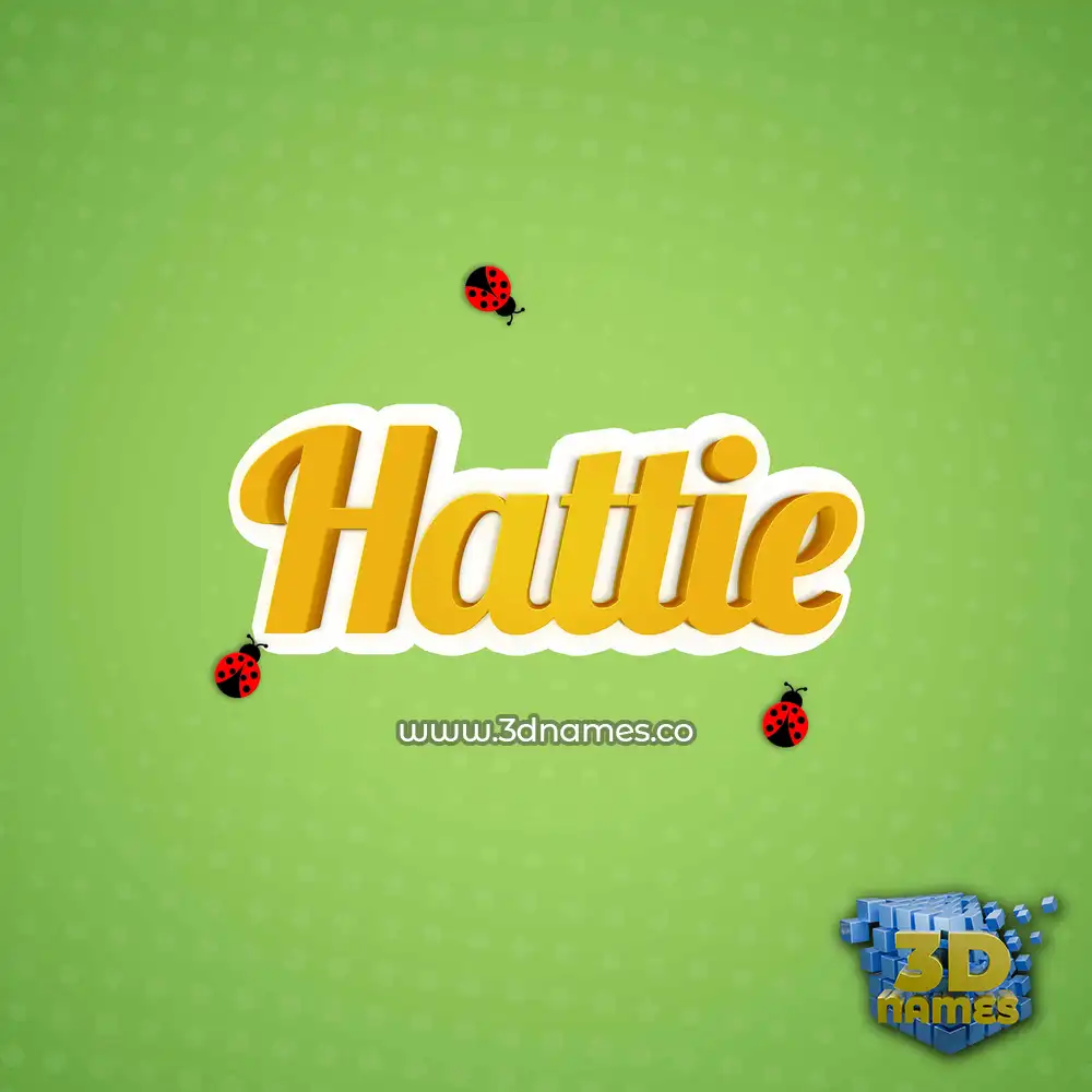 hattie in Ladybugs style - 3D name wallpaper