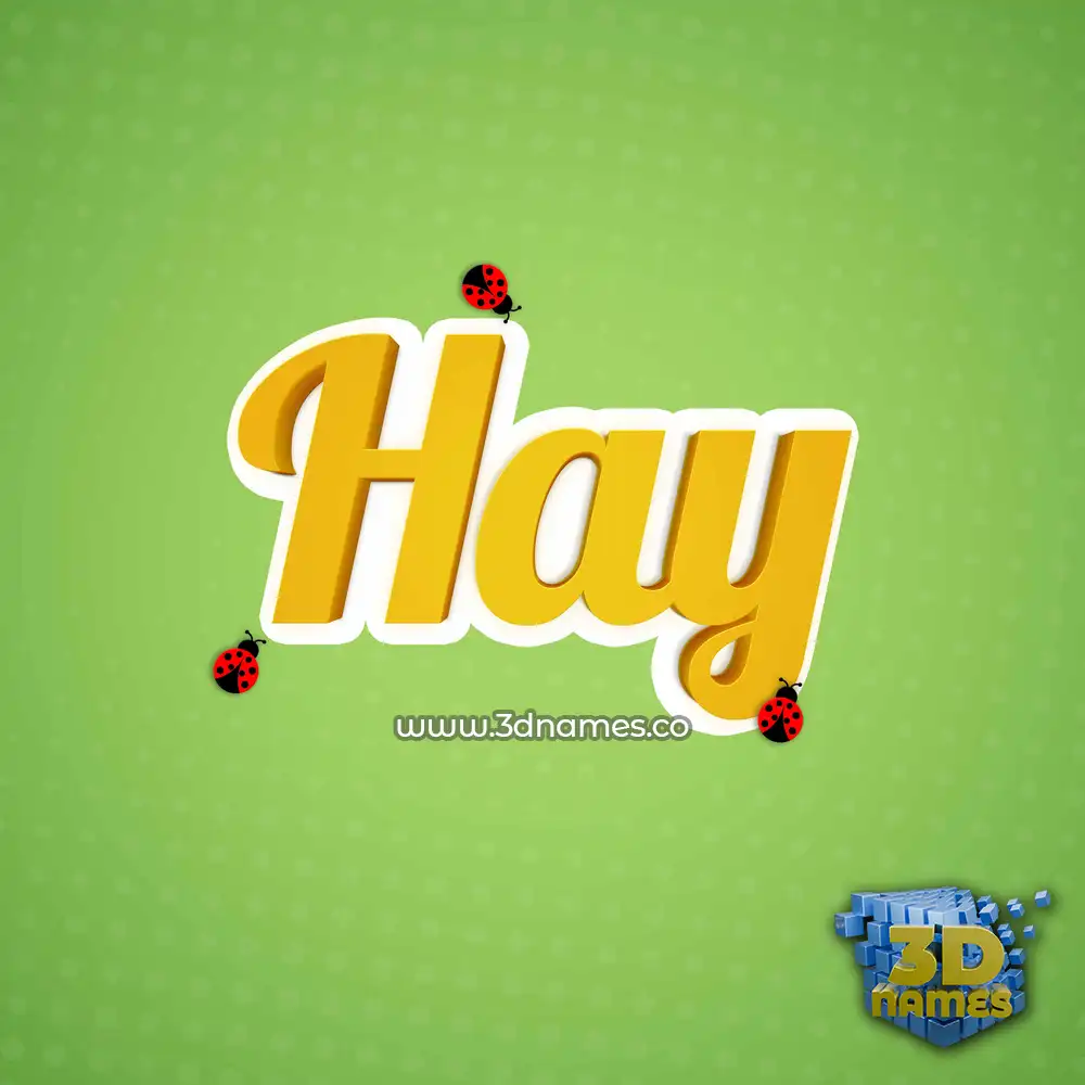 hay in Ladybugs style - 3D name wallpaper
