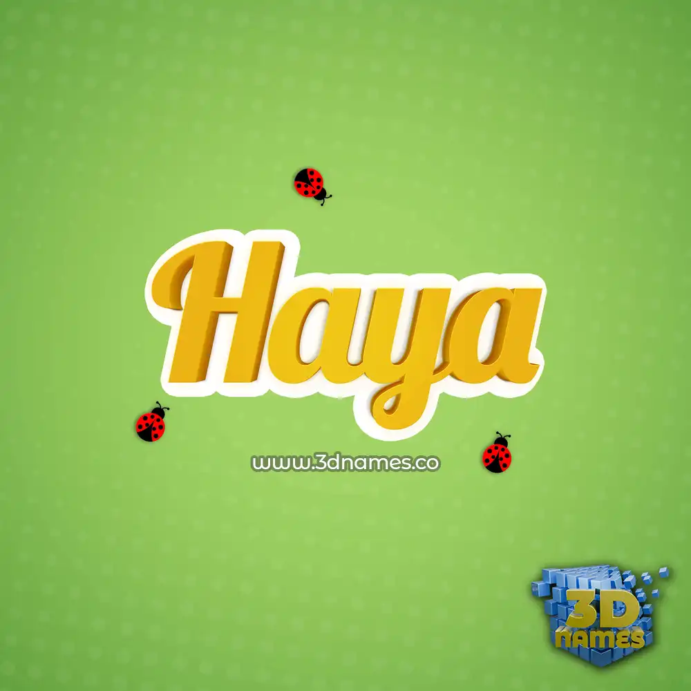 haya in Ladybugs style - 3D name wallpaper