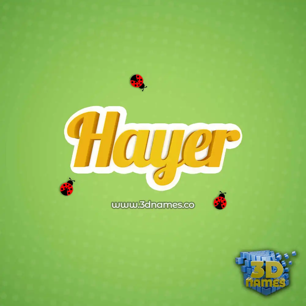 hayer in Ladybugs style - 3D name wallpaper