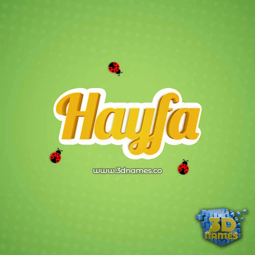 hayfa in Ladybugs style - 3D name wallpaper