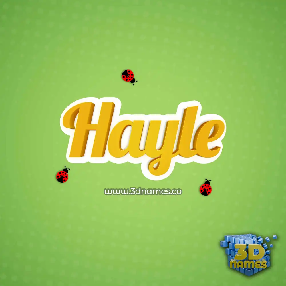 hayle in Ladybugs style - 3D name wallpaper