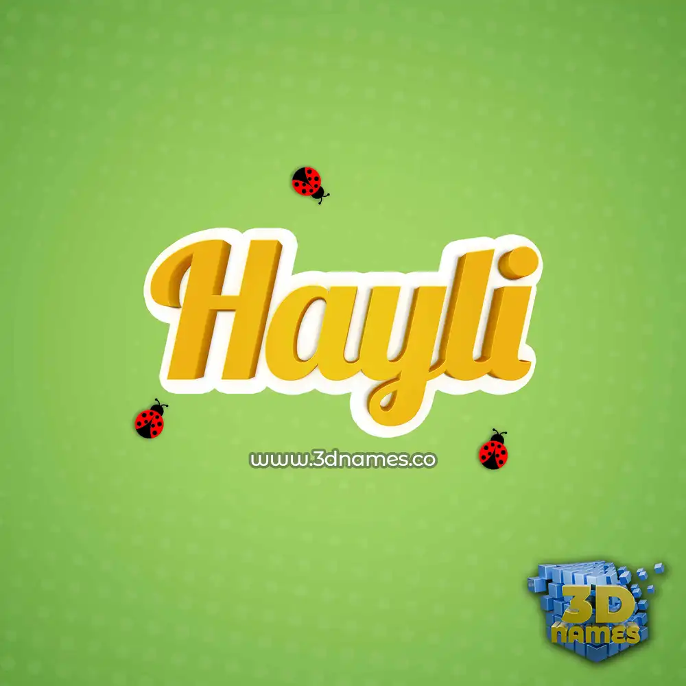 hayli in Ladybugs style - 3D name wallpaper