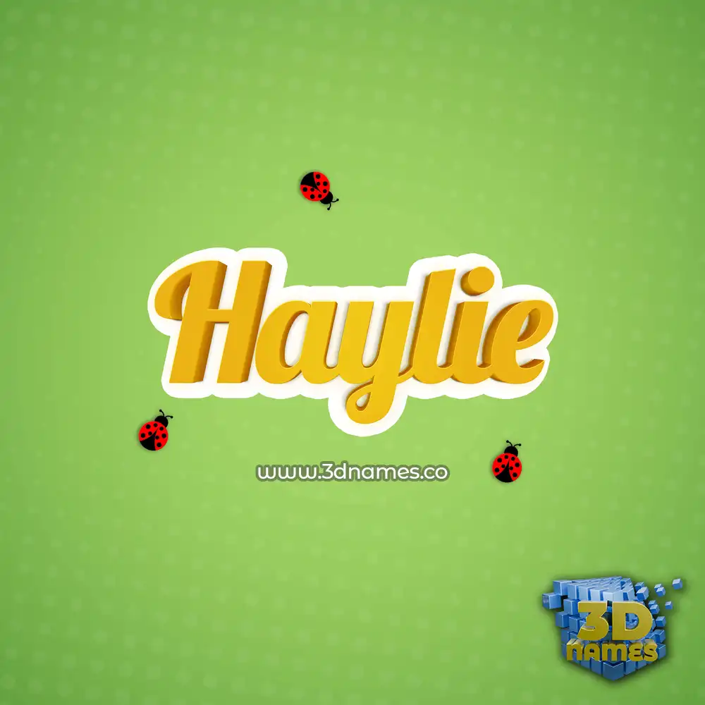 haylie in Ladybugs style - 3D name wallpaper