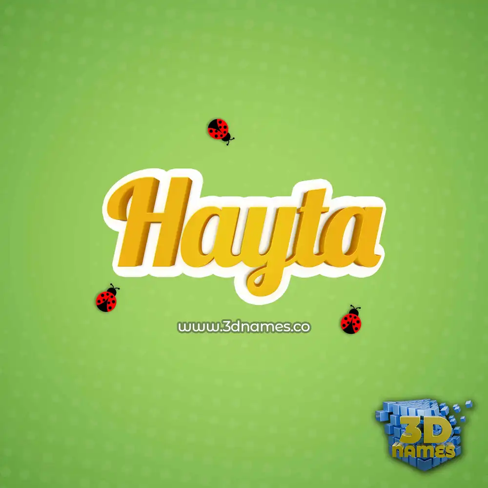 hayta in Ladybugs style - 3D name wallpaper