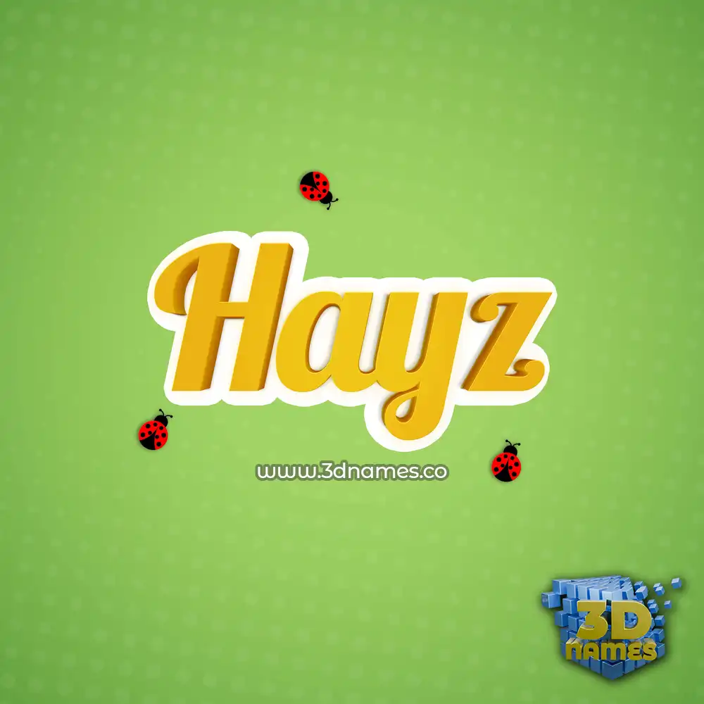 hayz in Ladybugs style - 3D name wallpaper