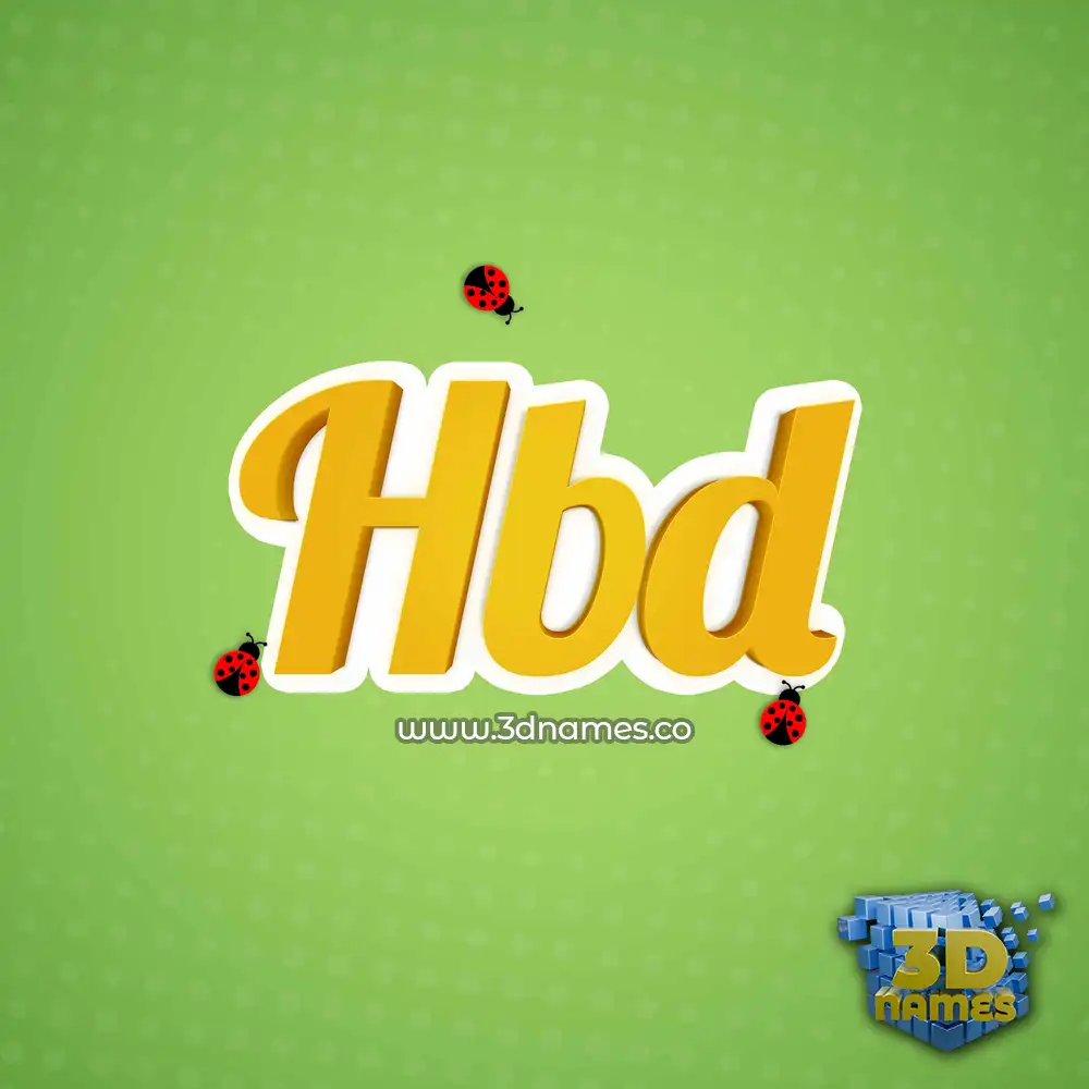 hbd in Ladybugs style - 3D name wallpaper