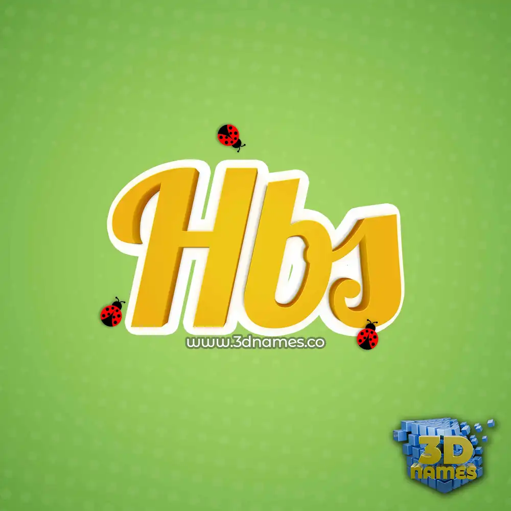 hbs in Ladybugs style - 3D name wallpaper