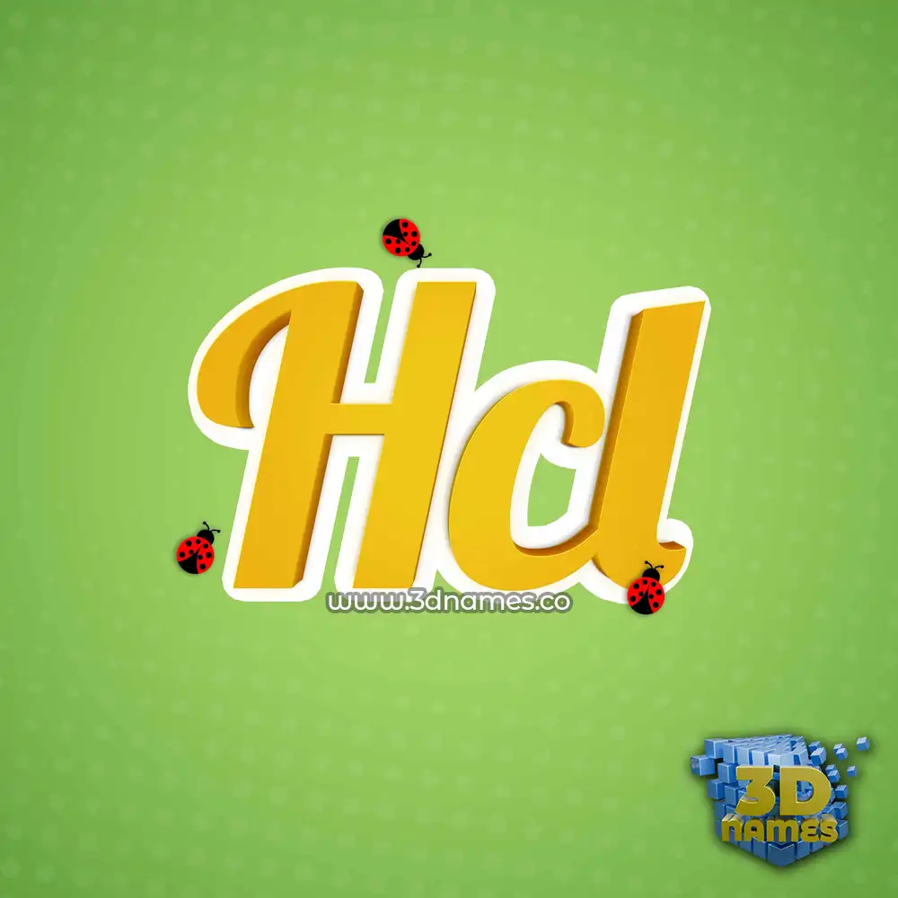 hcl in Ladybugs style - 3D name wallpaper