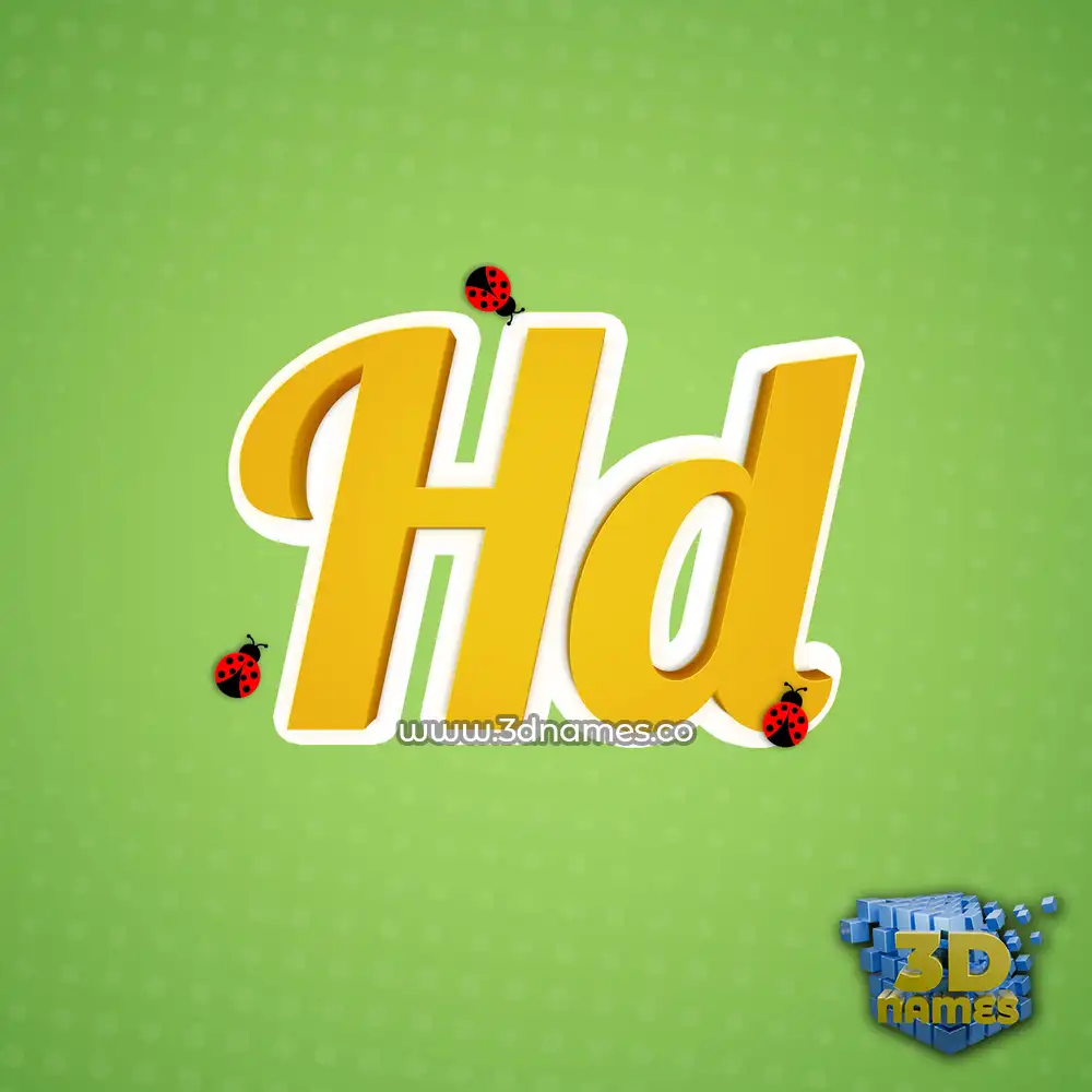 hd in Ladybugs style - 3D name wallpaper