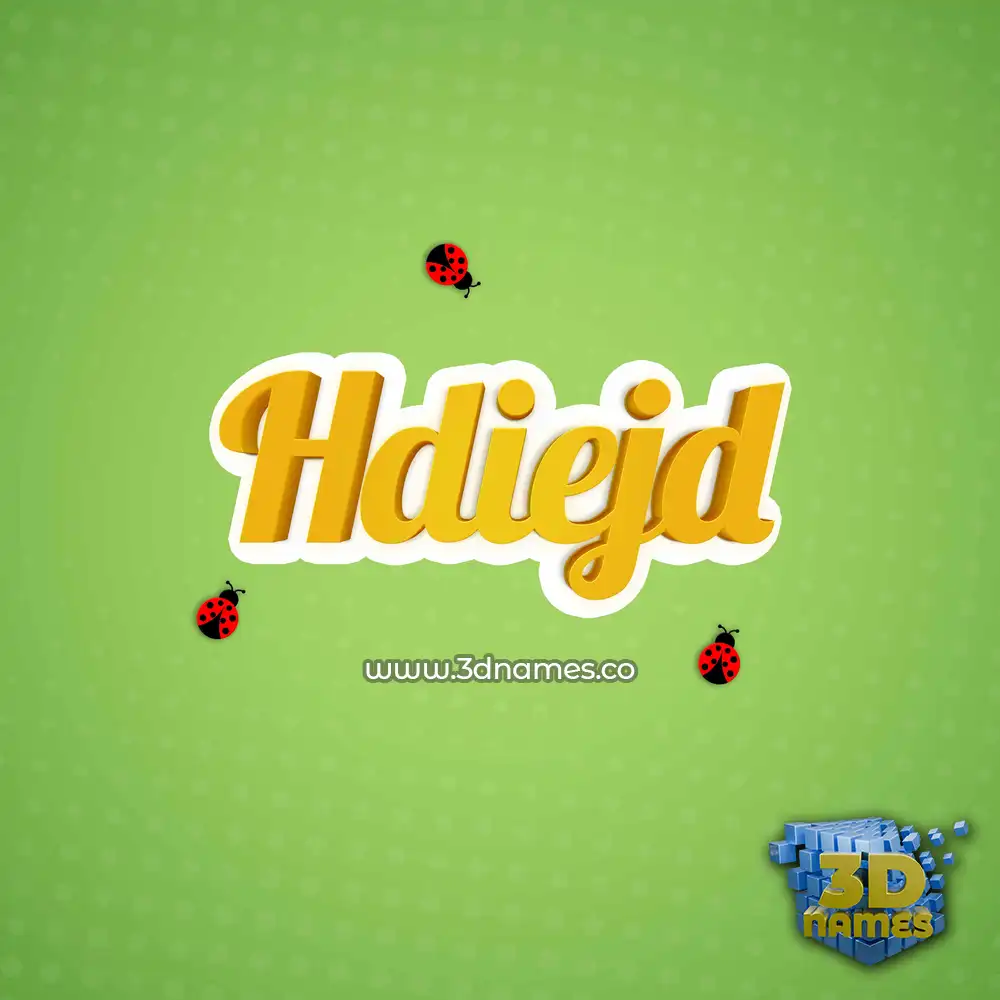 hdiejd in Ladybugs style - 3D name wallpaper