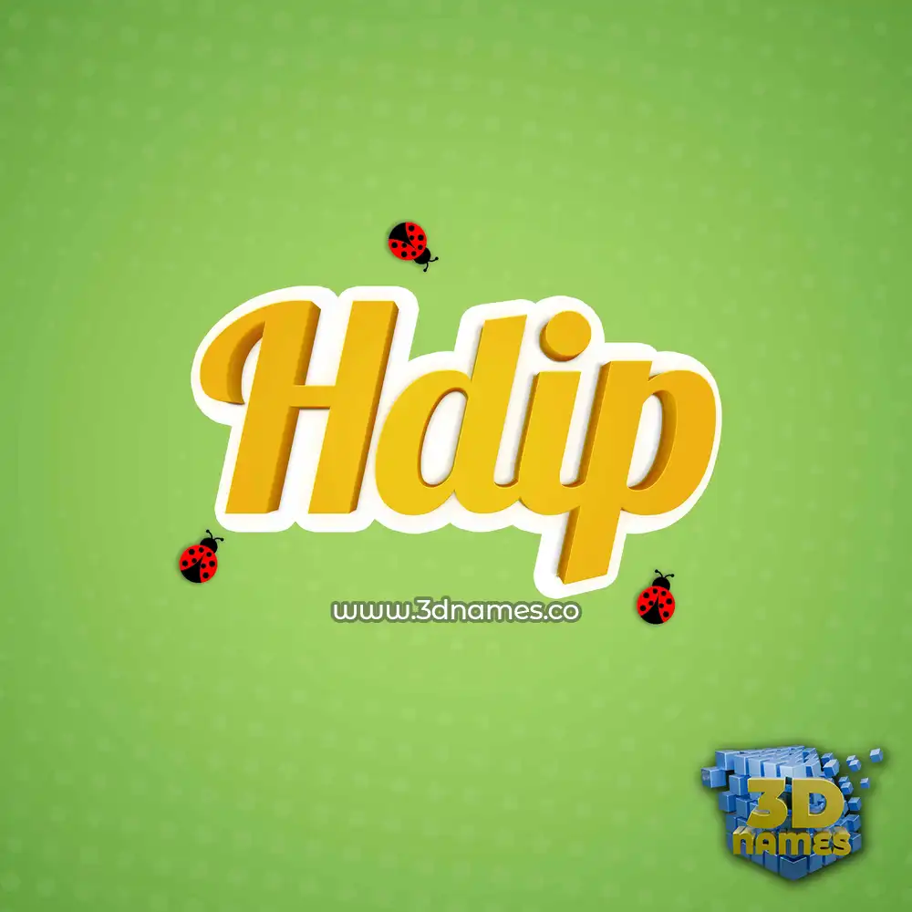 hdip in Ladybugs style - 3D name wallpaper