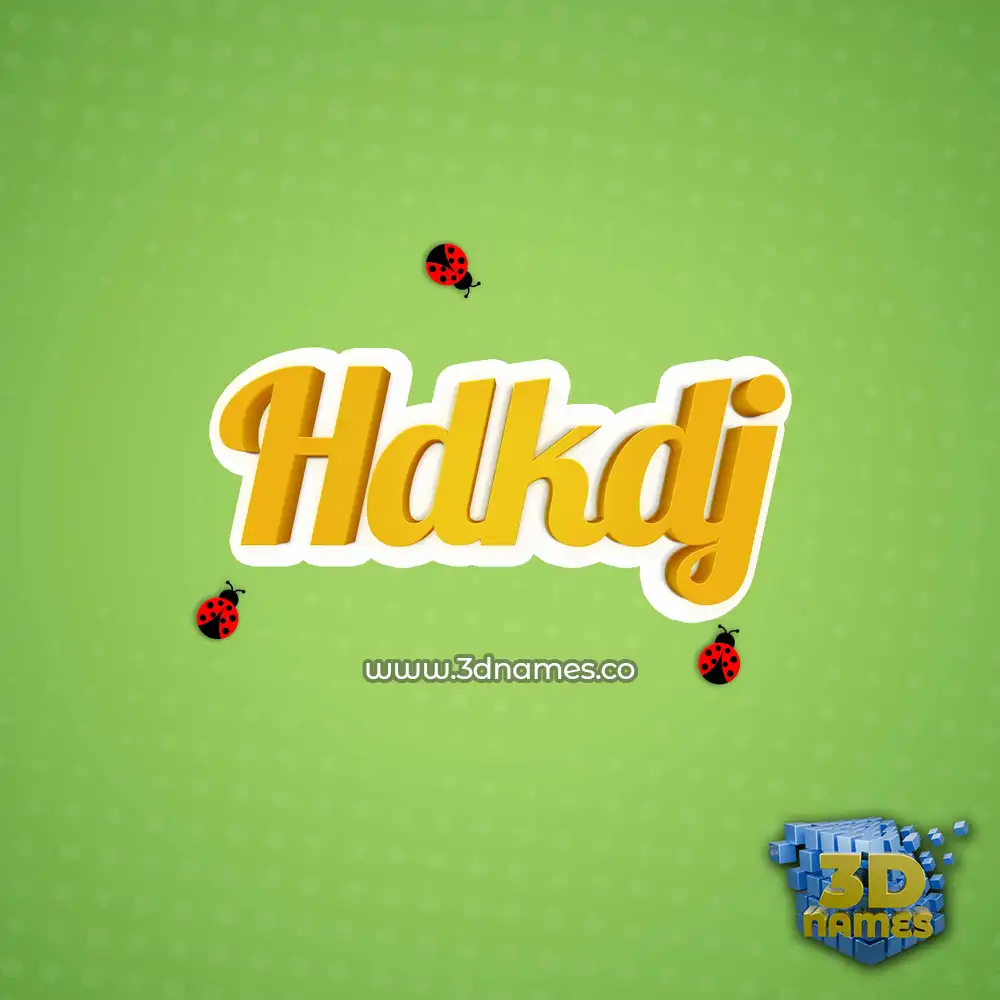 hdkdj in Ladybugs style - 3D name wallpaper