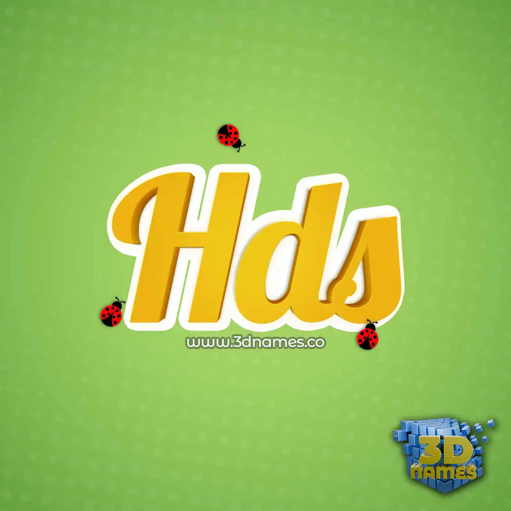 hds in Ladybugs style - 3D name wallpaper