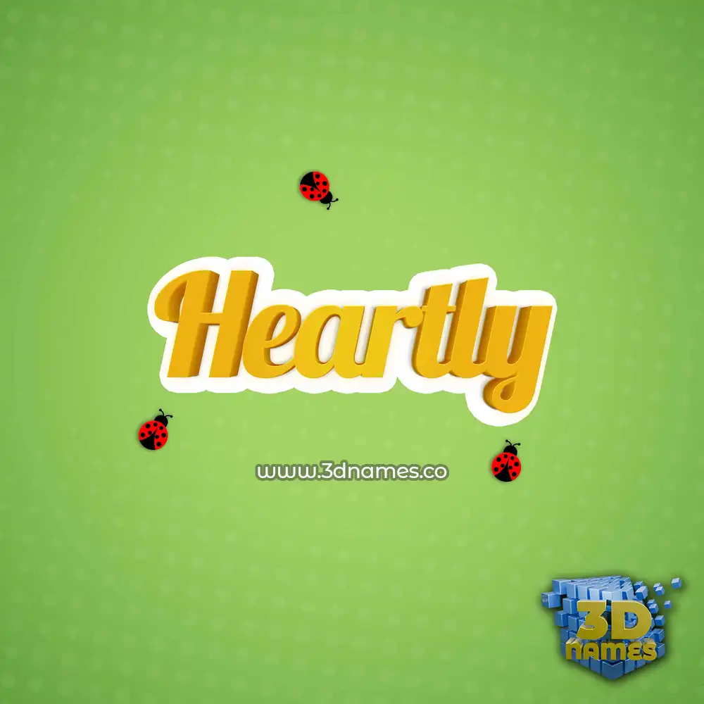 heartly in Ladybugs style - 3D name wallpaper