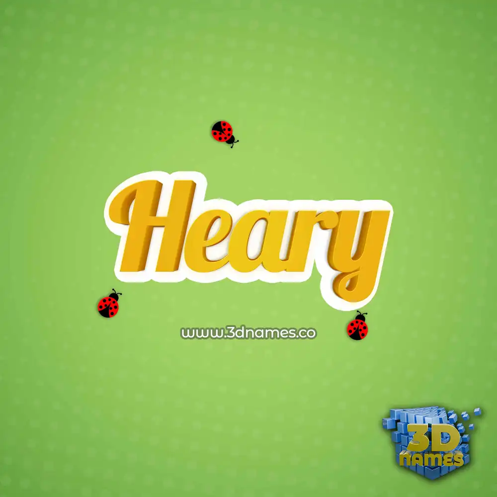 heary in Ladybugs style - 3D name wallpaper