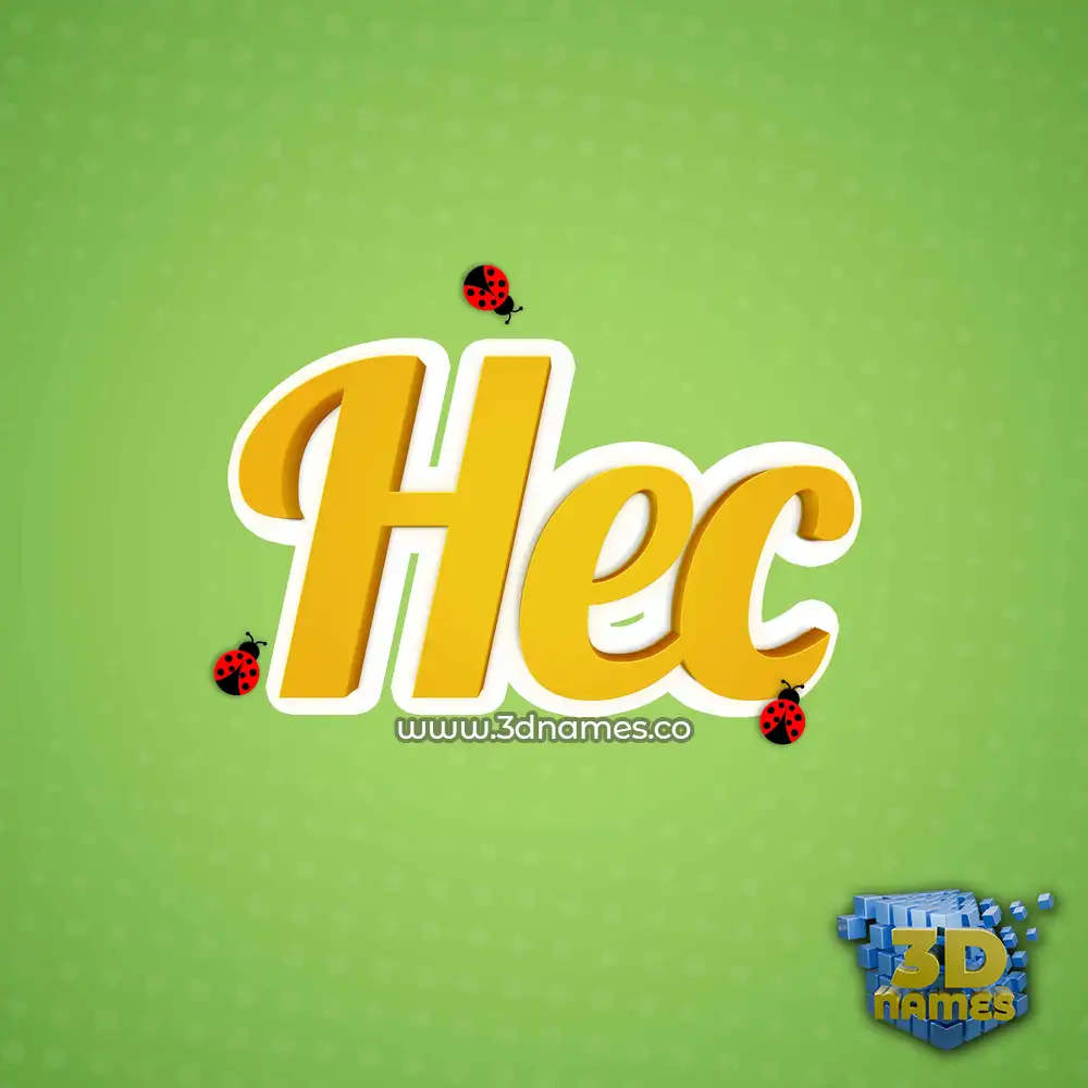 hec in Ladybugs style - 3D name wallpaper