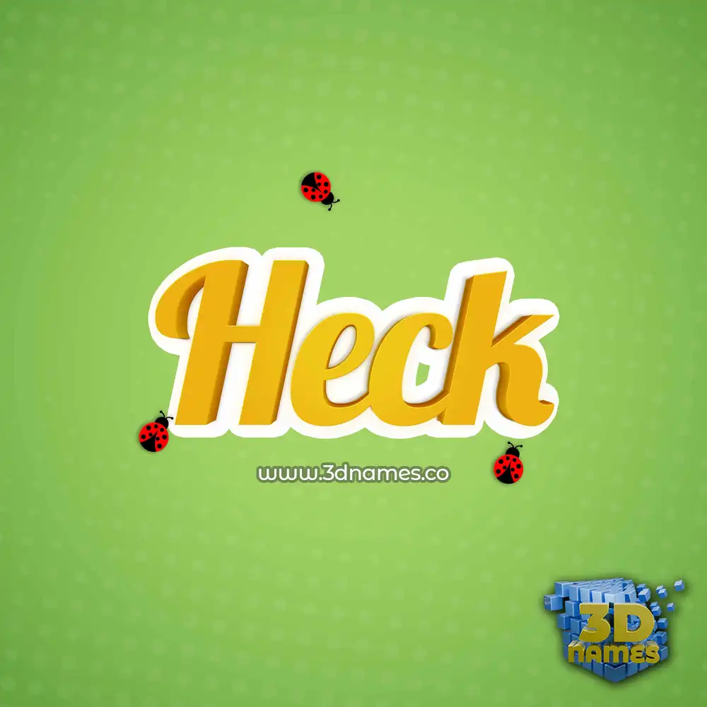heck in Ladybugs style - 3D name wallpaper