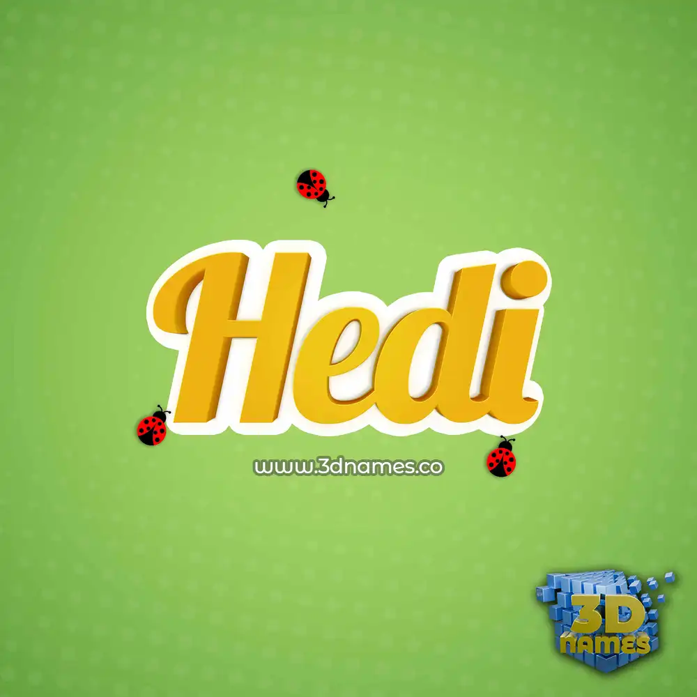 hedi in Ladybugs style - 3D name wallpaper
