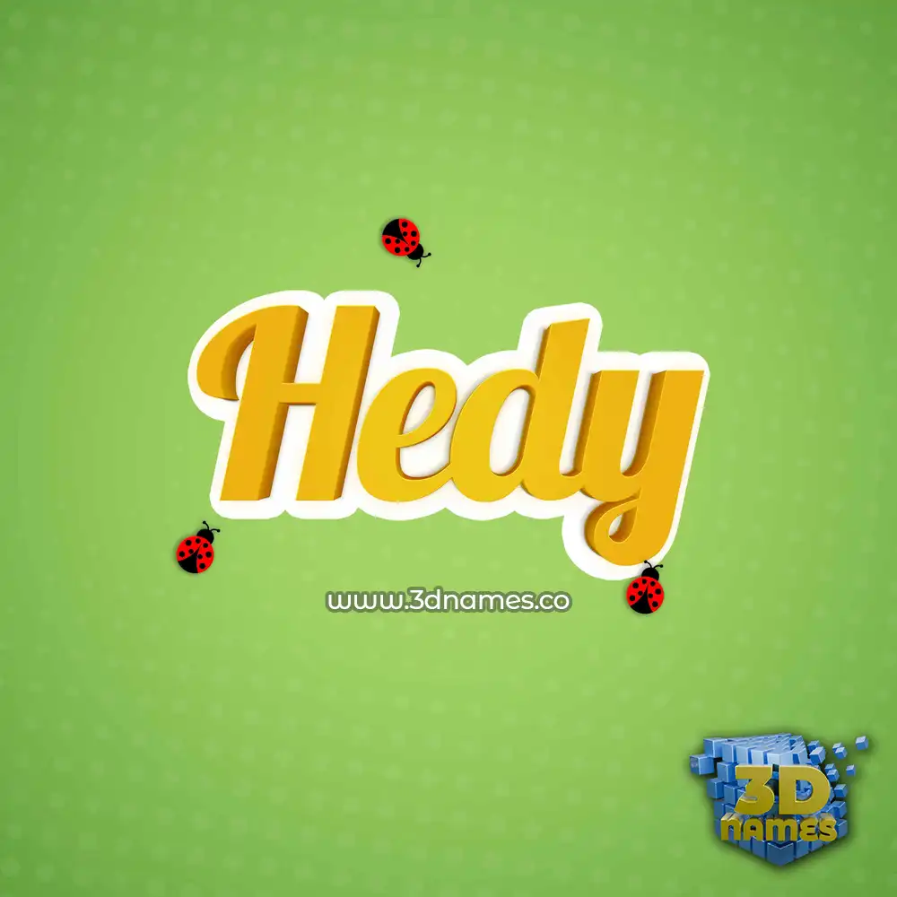 hedy in Ladybugs style - 3D name wallpaper