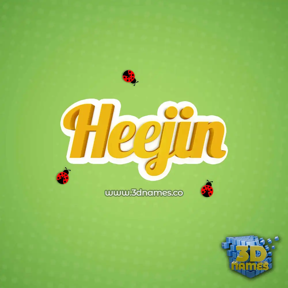 heejin in Ladybugs style - 3D name wallpaper