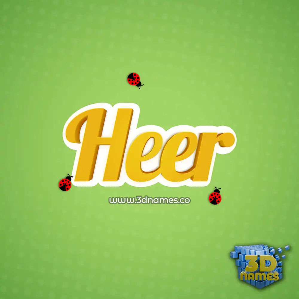 heer in Ladybugs style - 3D name wallpaper