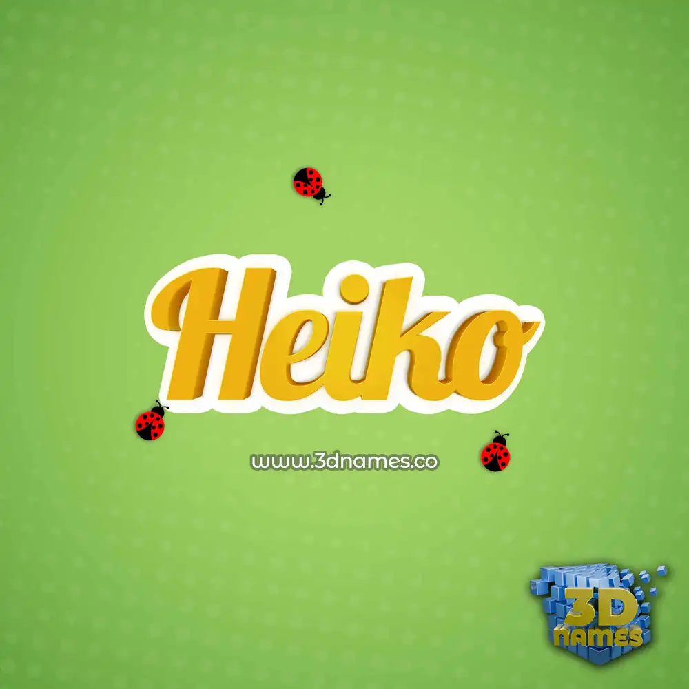 heiko in Ladybugs style - 3D name wallpaper