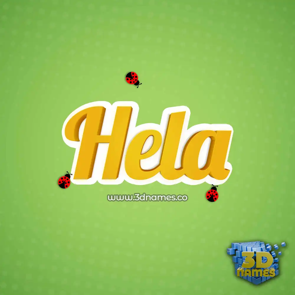 hela in Ladybugs style - 3D name wallpaper