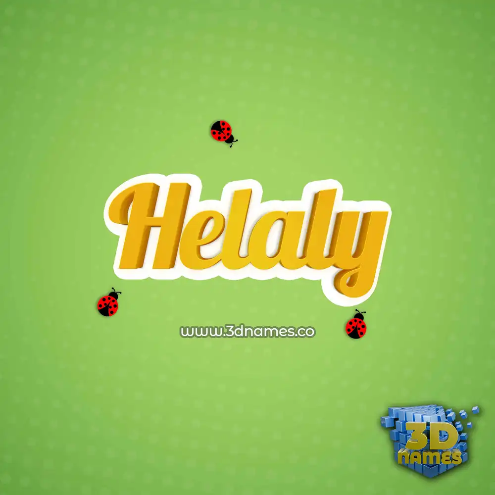 helaly in Ladybugs style - 3D name wallpaper