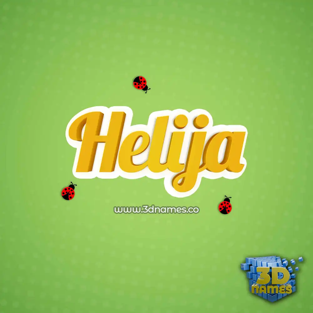 helija in Ladybugs style - 3D name wallpaper