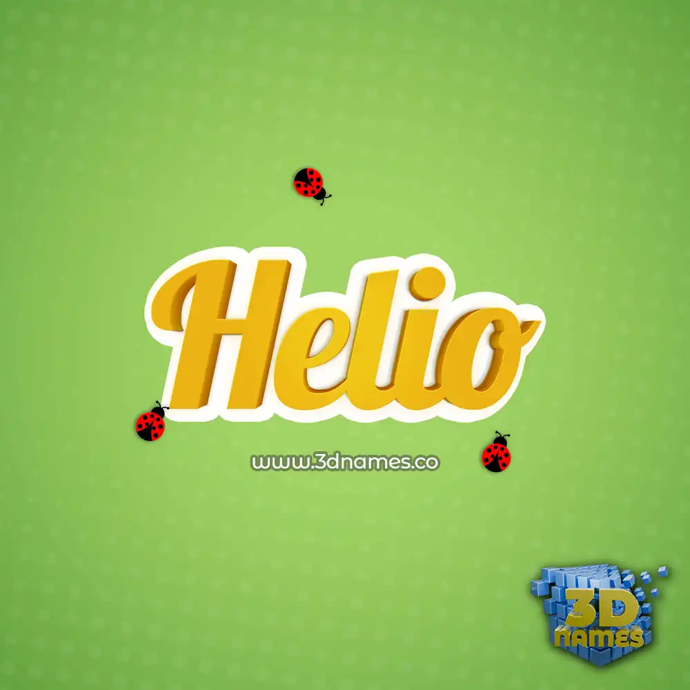 helio in Ladybugs style - 3D name wallpaper