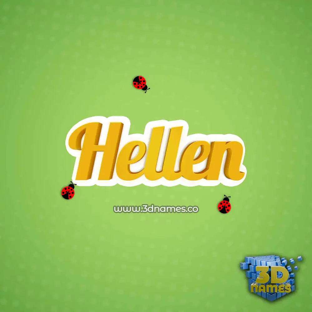hellen in Ladybugs style - 3D name wallpaper