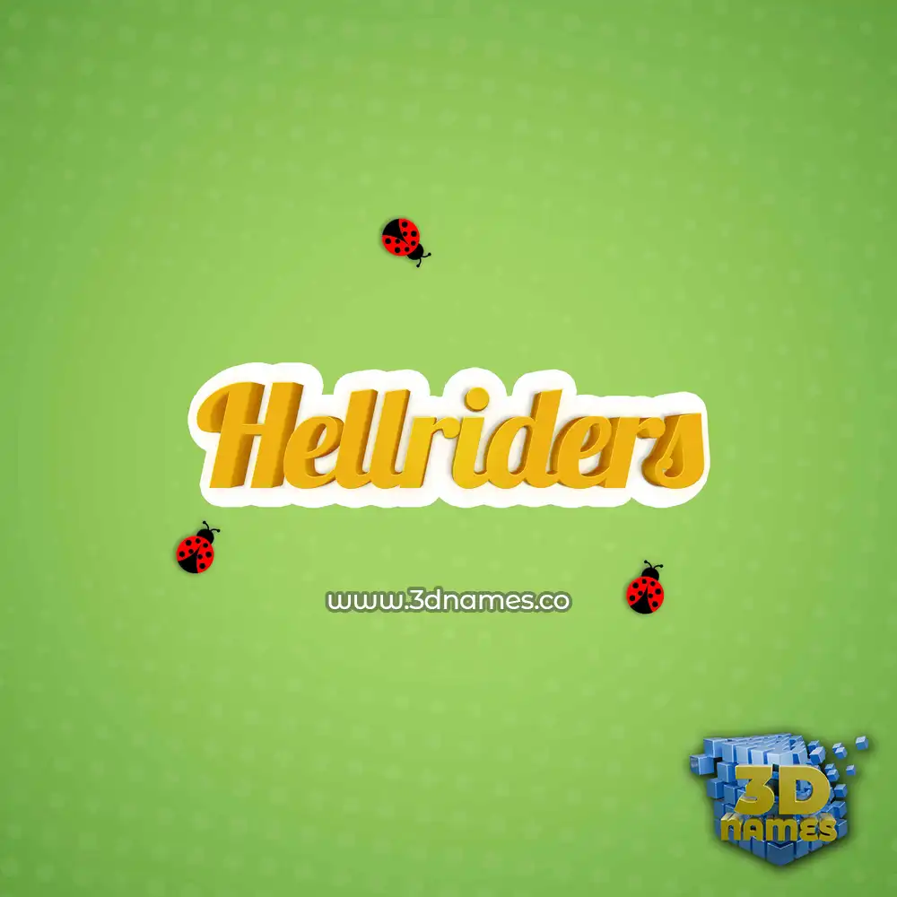 hellriders in Ladybugs style - 3D name wallpaper