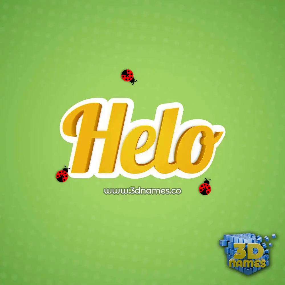 helo in Ladybugs style - 3D name wallpaper