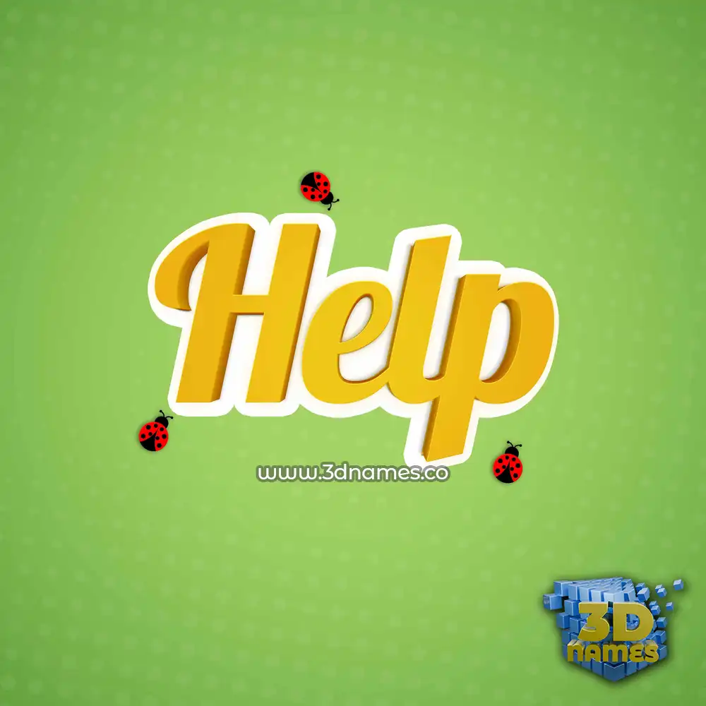 help in Ladybugs style - 3D name wallpaper