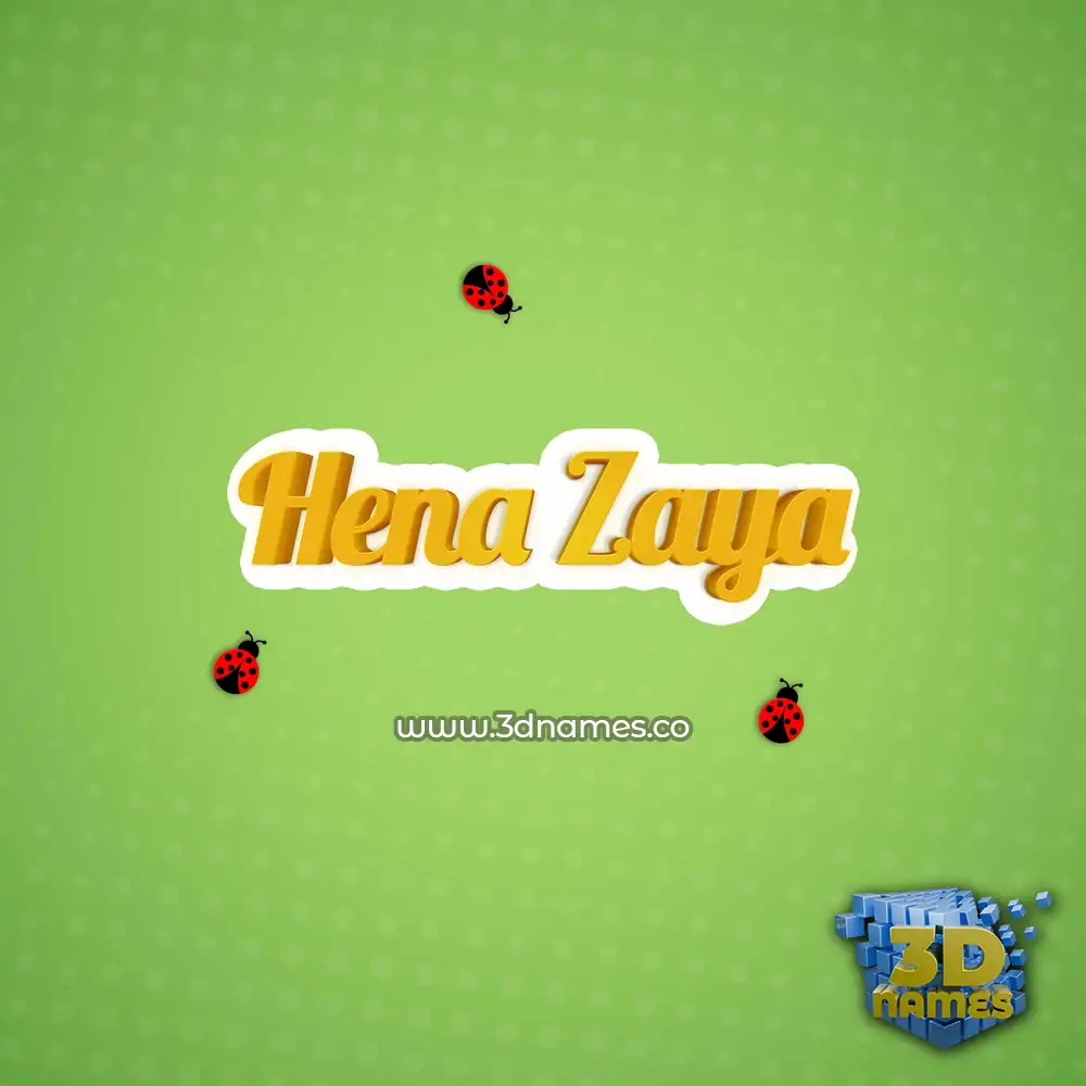 hena zaya in Ladybugs style - 3D name wallpaper