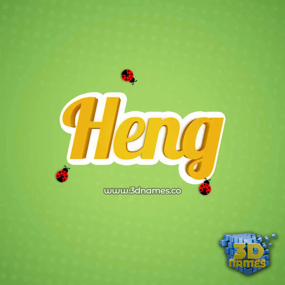 heng in Ladybugs style - 3D name wallpaper