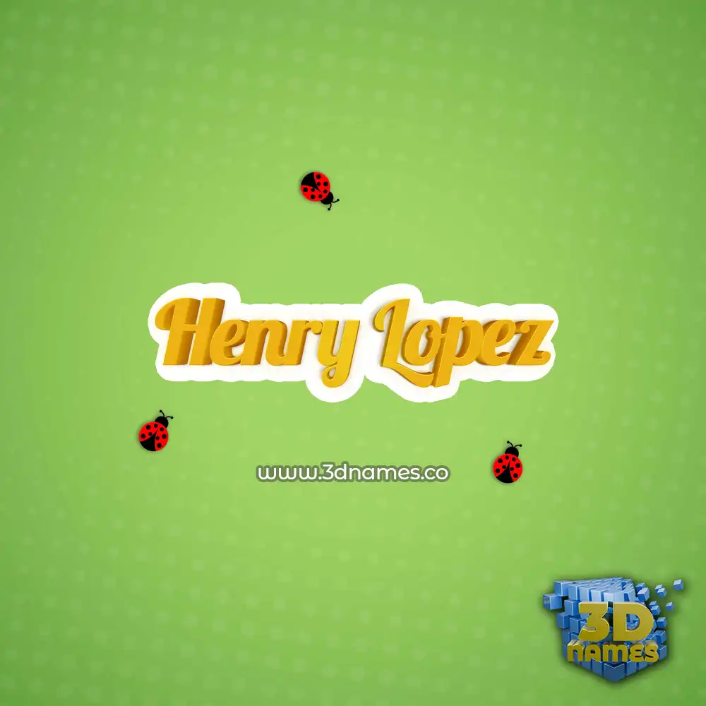 henry lopez in Ladybugs style - 3D name wallpaper