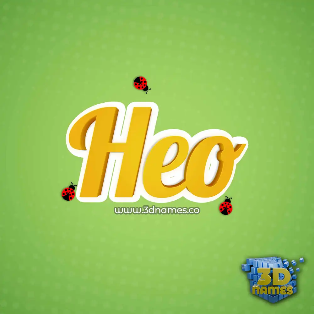 heo in Ladybugs style - 3D name wallpaper