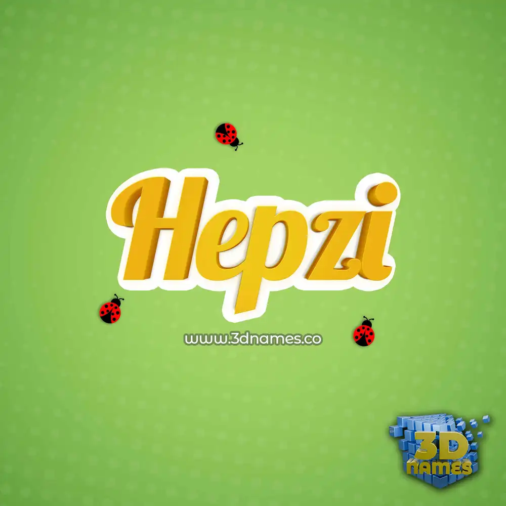 hepzi in Ladybugs style - 3D name wallpaper