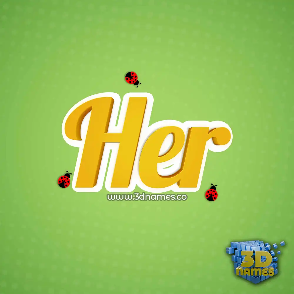 her in Ladybugs style - 3D name wallpaper