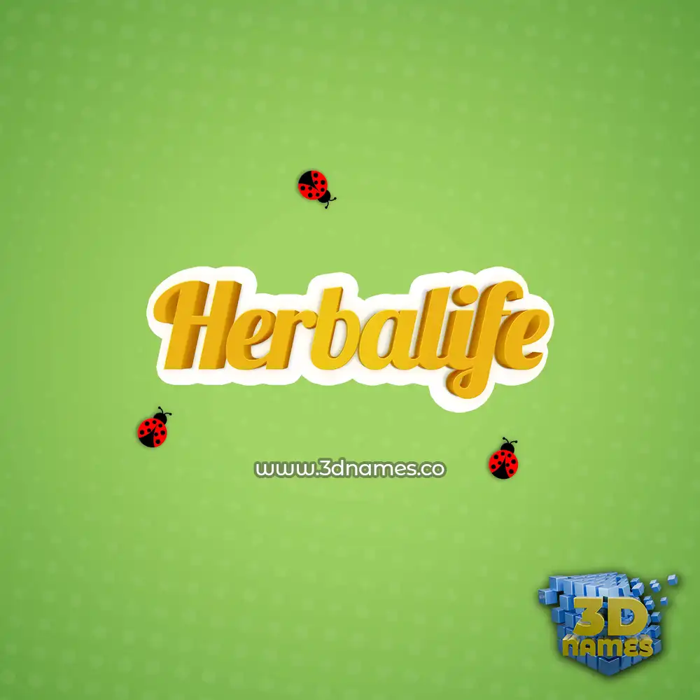 herbalife in Ladybugs style - 3D name wallpaper