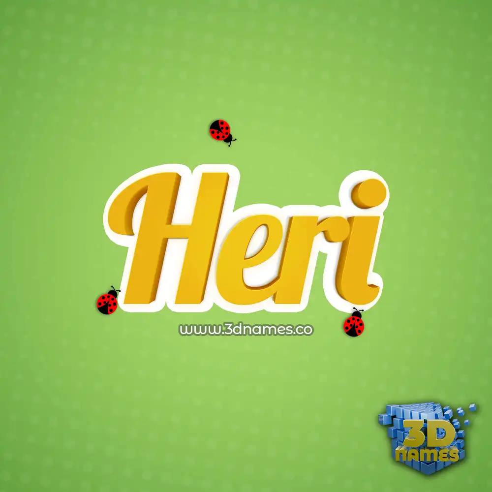 heri in Ladybugs style - 3D name wallpaper