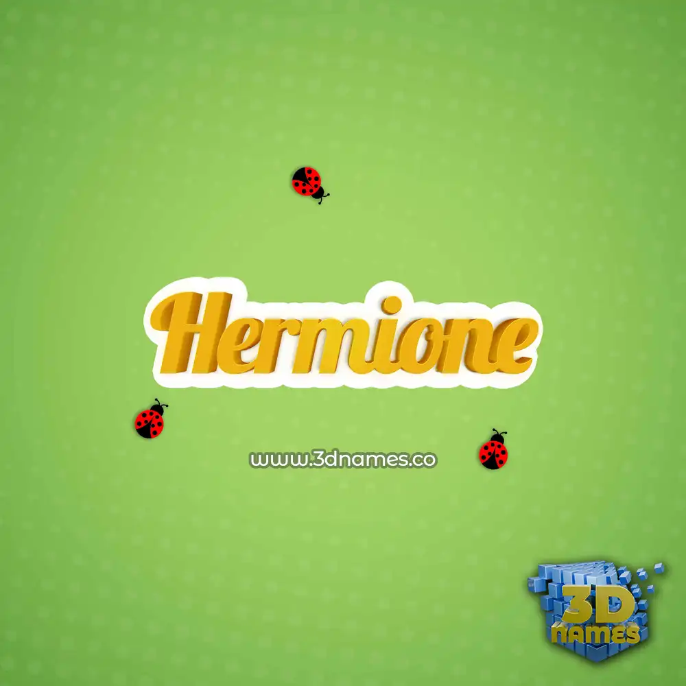 hermione in Ladybugs style - 3D name wallpaper