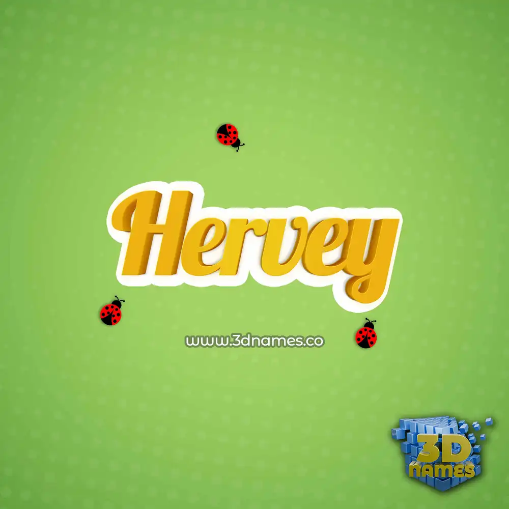 hervey in Ladybugs style - 3D name wallpaper