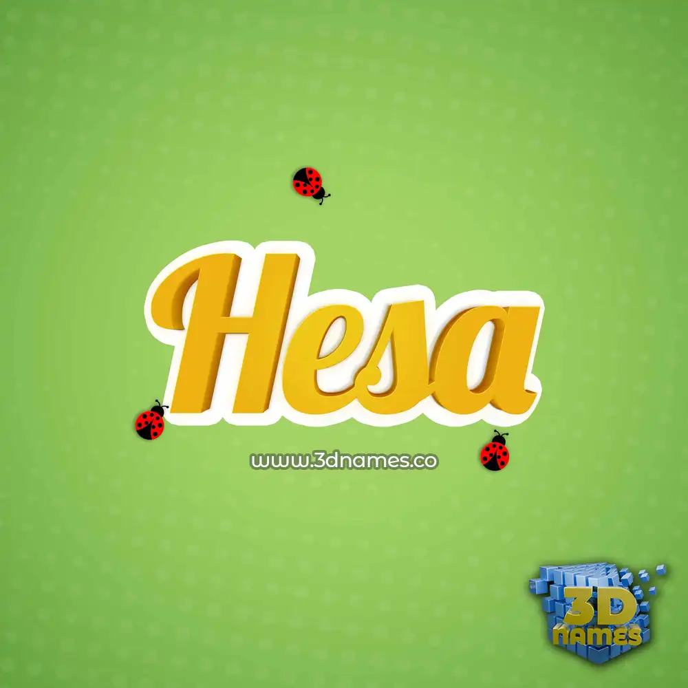 hesa in Ladybugs style - 3D name wallpaper